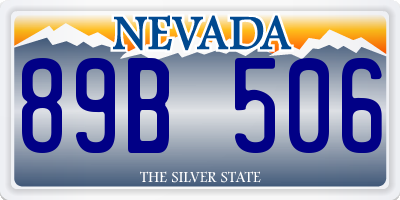 NV license plate 89B506