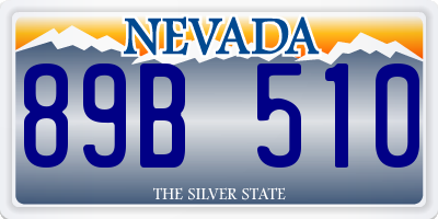 NV license plate 89B510