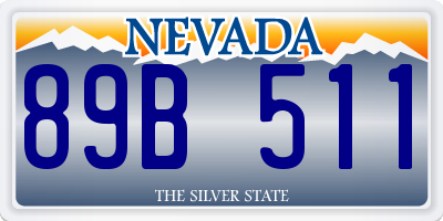 NV license plate 89B511