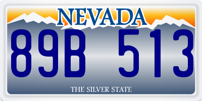 NV license plate 89B513