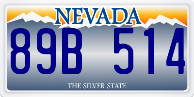 NV license plate 89B514
