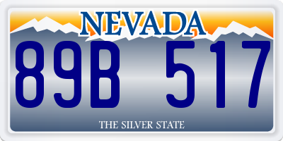 NV license plate 89B517