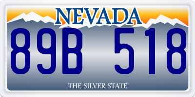 NV license plate 89B518