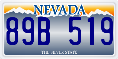 NV license plate 89B519