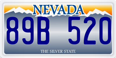 NV license plate 89B520