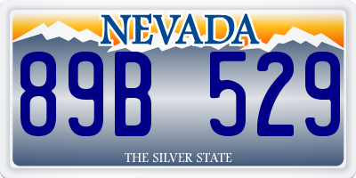NV license plate 89B529