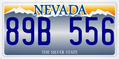 NV license plate 89B556