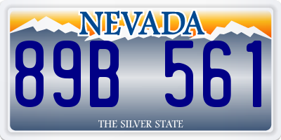 NV license plate 89B561