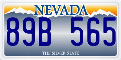 NV license plate 89B565