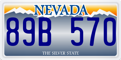 NV license plate 89B570