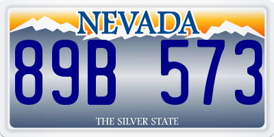 NV license plate 89B573