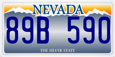 NV license plate 89B590