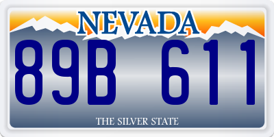 NV license plate 89B611
