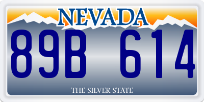 NV license plate 89B614