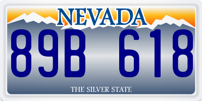 NV license plate 89B618