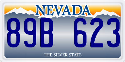 NV license plate 89B623