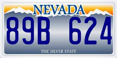 NV license plate 89B624