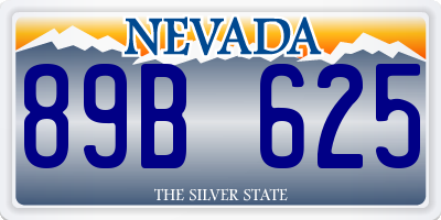 NV license plate 89B625
