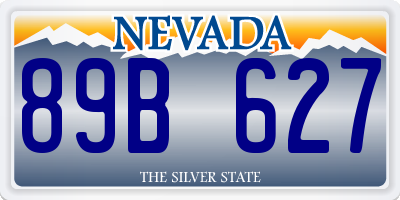 NV license plate 89B627