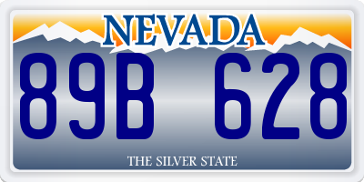 NV license plate 89B628