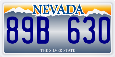 NV license plate 89B630