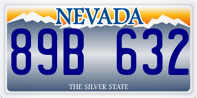 NV license plate 89B632