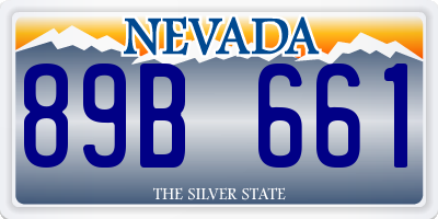 NV license plate 89B661