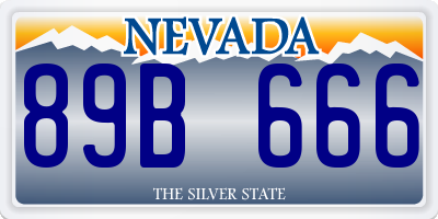 NV license plate 89B666