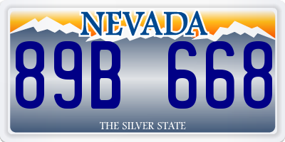 NV license plate 89B668