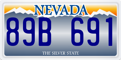 NV license plate 89B691