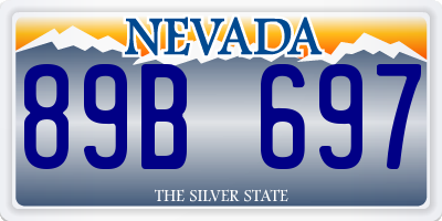 NV license plate 89B697