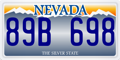 NV license plate 89B698