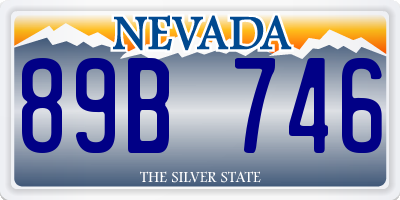 NV license plate 89B746