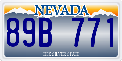 NV license plate 89B771
