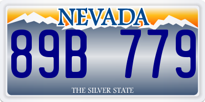 NV license plate 89B779