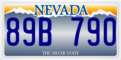 NV license plate 89B790