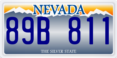 NV license plate 89B811