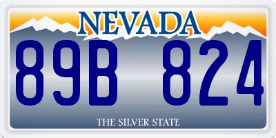 NV license plate 89B824