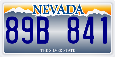 NV license plate 89B841