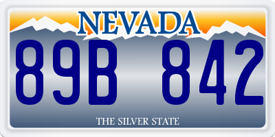 NV license plate 89B842