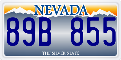 NV license plate 89B855