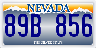 NV license plate 89B856