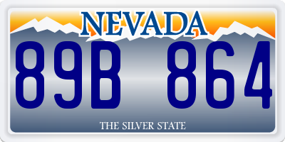 NV license plate 89B864