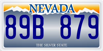 NV license plate 89B879