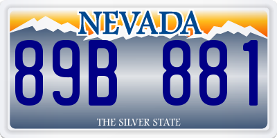 NV license plate 89B881
