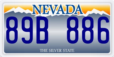 NV license plate 89B886