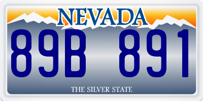 NV license plate 89B891