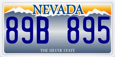 NV license plate 89B895