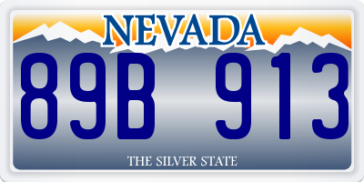 NV license plate 89B913