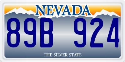 NV license plate 89B924